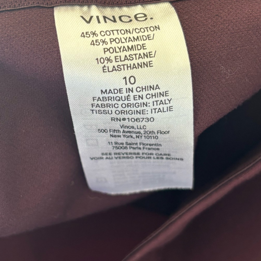 NWT VINCE mid rise pintuck crop flare pant - Picture 8 of 16